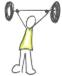 Picture: Cartoon weight lifting